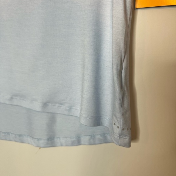 Avia Womens Size XS Top Short Sleeve high low baby Blue Performance Tee Active - Picture 11 of 11